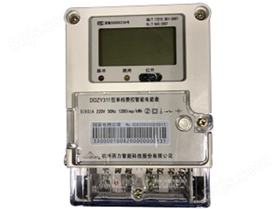 DDZY311型2级单相费控智能电能表（远程-开关内置/开关外置-电池可换）